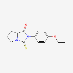 molecular formula C14H16N2O2S B4650632 2-(4-ethoxyphenyl)-3-thioxohexahydro-1H-pyrrolo[1,2-c]imidazol-1-one 