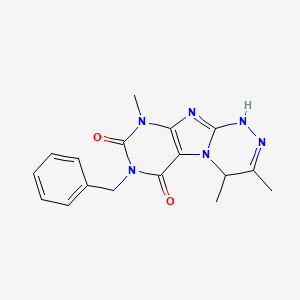 molecular formula C17H18N6O2 B4650655 7-benzyl-3,4,9-trimethyl-1,4-dihydro[1,2,4]triazino[3,4-f]purine-6,8(7H,9H)-dione 