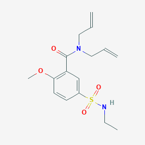 molecular formula C16H22N2O4S B4650675 N,N-diallyl-5-[(ethylamino)sulfonyl]-2-methoxybenzamide 