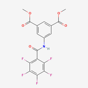 molecular formula C17H10F5NO5 B4650681 dimethyl 5-[(pentafluorobenzoyl)amino]isophthalate 
