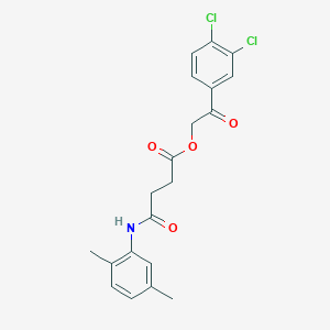 molecular formula C20H19Cl2NO4 B4650694 2-(3,4-dichlorophenyl)-2-oxoethyl 4-[(2,5-dimethylphenyl)amino]-4-oxobutanoate 
