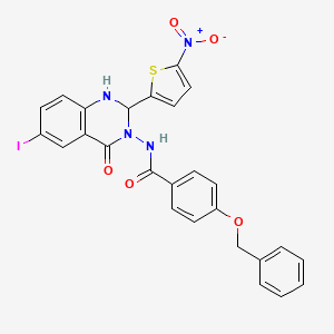 molecular formula C26H19IN4O5S B4650702 4-(benzyloxy)-N-[6-iodo-2-(5-nitro-2-thienyl)-4-oxo-1,4-dihydro-3(2H)-quinazolinyl]benzamide 