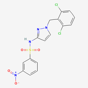 molecular formula C16H12Cl2N4O4S B4650704 N-[1-(2,6-dichlorobenzyl)-1H-pyrazol-3-yl]-3-nitrobenzenesulfonamide 