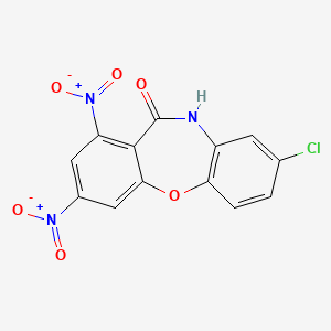 molecular formula C13H6ClN3O6 B4650718 8-chloro-1,3-dinitrodibenzo[b,f][1,4]oxazepin-11(10H)-one 