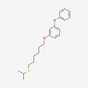 molecular formula C21H28O2S B4650721 1-{[6-(isopropylthio)hexyl]oxy}-3-phenoxybenzene 