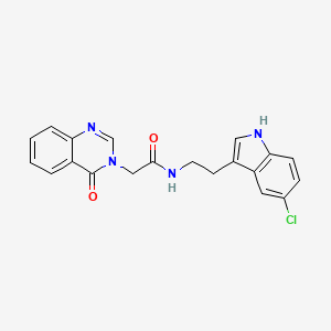 molecular formula C20H17ClN4O2 B4650724 N-[2-(5-chloro-1H-indol-3-yl)ethyl]-2-(4-oxo-3(4H)-quinazolinyl)acetamide 