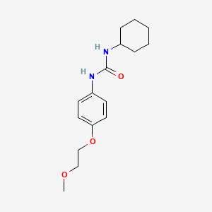 molecular formula C16H24N2O3 B4650747 N-cyclohexyl-N'-[4-(2-methoxyethoxy)phenyl]urea 