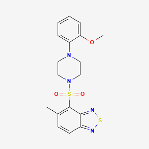 molecular formula C18H20N4O3S2 B4650756 4-{[4-(2-methoxyphenyl)-1-piperazinyl]sulfonyl}-5-methyl-2,1,3-benzothiadiazole 