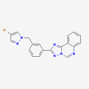 molecular formula C19H13BrN6 B4650772 2-{3-[(4-bromo-1H-pyrazol-1-yl)methyl]phenyl}[1,2,4]triazolo[1,5-c]quinazoline 