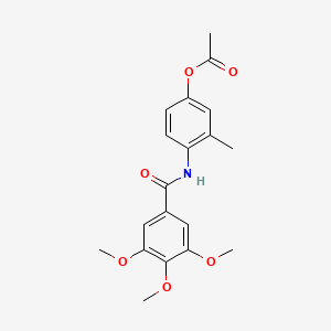 molecular formula C19H21NO6 B4650780 3-methyl-4-[(3,4,5-trimethoxybenzoyl)amino]phenyl acetate 