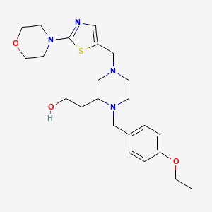 molecular formula C23H34N4O3S B4650782 2-(1-(4-ethoxybenzyl)-4-{[2-(4-morpholinyl)-1,3-thiazol-5-yl]methyl}-2-piperazinyl)ethanol 