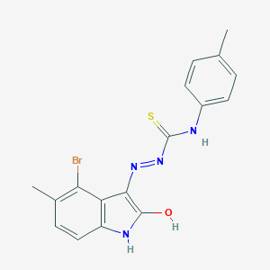 4-bromo-5-methyl-1H-indole-2,3-dione 3-[N-(4-methylphenyl)thiosemicarbazone]