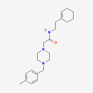 molecular formula C22H33N3O B4650790 N-[2-(1-cyclohexen-1-yl)ethyl]-2-[4-(4-methylbenzyl)-1-piperazinyl]acetamide 
