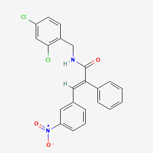 molecular formula C22H16Cl2N2O3 B4650802 N-(2,4-dichlorobenzyl)-3-(3-nitrophenyl)-2-phenylacrylamide 