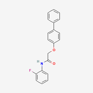 molecular formula C20H16FNO2 B4650810 2-(4-biphenylyloxy)-N-(2-fluorophenyl)acetamide 