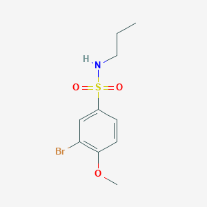 molecular formula C10H14BrNO3S B4650829 3-bromo-4-methoxy-N-propylbenzenesulfonamide 
