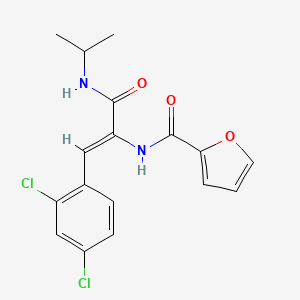 molecular formula C17H16Cl2N2O3 B4650834 N-{2-(2,4-dichlorophenyl)-1-[(isopropylamino)carbonyl]vinyl}-2-furamide 
