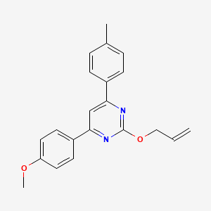 molecular formula C21H20N2O2 B4650842 2-(allyloxy)-4-(4-methoxyphenyl)-6-(4-methylphenyl)pyrimidine 