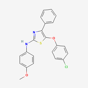 molecular formula C22H17ClN2O2S B4650852 5-(4-chlorophenoxy)-N-(4-methoxyphenyl)-4-phenyl-1,3-thiazol-2-amine 