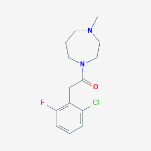molecular formula C14H18ClFN2O B4650871 1-[(2-chloro-6-fluorophenyl)acetyl]-4-methyl-1,4-diazepane 