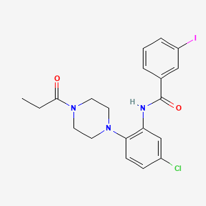 molecular formula C20H21ClIN3O2 B4650896 N-[5-chloro-2-(4-propionyl-1-piperazinyl)phenyl]-3-iodobenzamide 