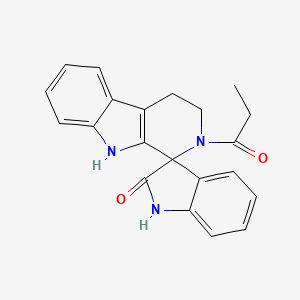 2-propionyl-2,3,4,9-tetrahydrospiro[beta-carboline-1,3'-indol]-2'(1'H)-one