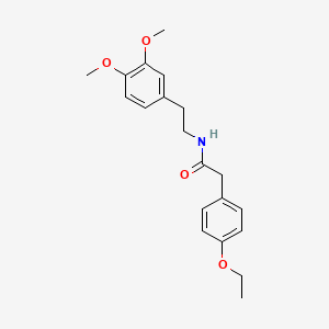 molecular formula C20H25NO4 B4650946 N-[2-(3,4-dimethoxyphenyl)ethyl]-2-(4-ethoxyphenyl)acetamide 