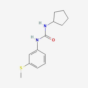 molecular formula C13H18N2OS B4650953 N-cyclopentyl-N'-[3-(methylthio)phenyl]urea 