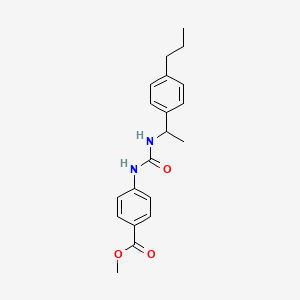 molecular formula C20H24N2O3 B4650966 methyl 4-[({[1-(4-propylphenyl)ethyl]amino}carbonyl)amino]benzoate 
