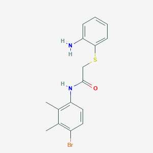 molecular formula C16H17BrN2OS B4651000 2-[(2-aminophenyl)thio]-N-(4-bromo-2,3-dimethylphenyl)acetamide 