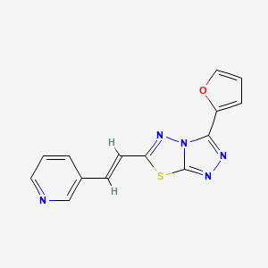 molecular formula C14H9N5OS B4651007 3-(2-furyl)-6-[2-(3-pyridinyl)vinyl][1,2,4]triazolo[3,4-b][1,3,4]thiadiazole 