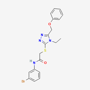 molecular formula C19H19BrN4O2S B4651010 N-(3-bromophenyl)-2-{[4-ethyl-5-(phenoxymethyl)-4H-1,2,4-triazol-3-yl]thio}acetamide 