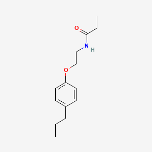 molecular formula C14H21NO2 B4651023 N-[2-(4-propylphenoxy)ethyl]propanamide 