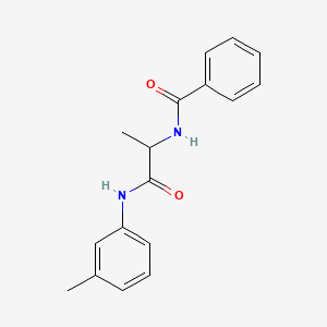 molecular formula C17H18N2O2 B4651037 N-{1-methyl-2-[(3-methylphenyl)amino]-2-oxoethyl}benzamide 