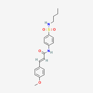 molecular formula C20H24N2O4S B4651046 N-{4-[(butylamino)sulfonyl]phenyl}-3-(4-methoxyphenyl)acrylamide 