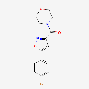 molecular formula C14H13BrN2O3 B4651058 4-{[5-(4-bromophenyl)-3-isoxazolyl]carbonyl}morpholine 