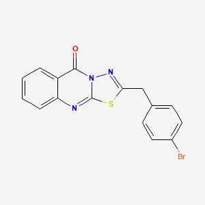 molecular formula C16H10BrN3OS B4651090 2-(4-bromobenzyl)-5H-[1,3,4]thiadiazolo[2,3-b]quinazolin-5-one 