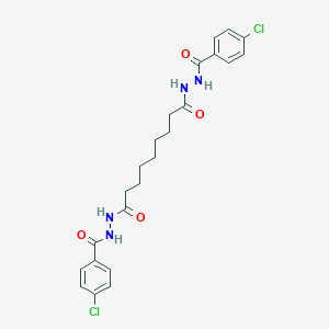 molecular formula C23H26Cl2N4O4 B465110 N'~1~,N'~9~-bis[(4-chlorophenyl)carbonyl]nonanedihydrazide 