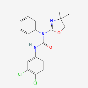 molecular formula C18H17Cl2N3O2 B4651100 N'-(3,4-dichlorophenyl)-N-(4,4-dimethyl-4,5-dihydro-1,3-oxazol-2-yl)-N-phenylurea 
