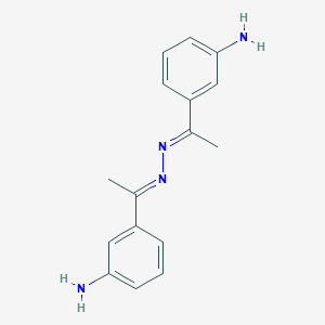 molecular formula C16H18N4 B465111 1-(3-Aminophenyl)ethanone [1-(3-aminophenyl)ethylidene]hydrazone CAS No. 315670-87-2