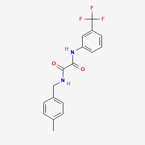 molecular formula C17H15F3N2O2 B4651111 N-(4-methylbenzyl)-N'-[3-(trifluoromethyl)phenyl]ethanediamide 