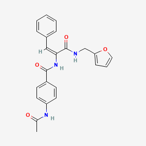 molecular formula C23H21N3O4 B4651119 4-(acetylamino)-N-(1-{[(2-furylmethyl)amino]carbonyl}-2-phenylvinyl)benzamide 