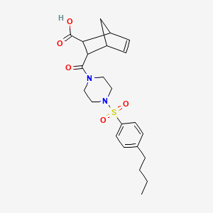 molecular formula C23H30N2O5S B4651128 3-({4-[(4-butylphenyl)sulfonyl]-1-piperazinyl}carbonyl)bicyclo[2.2.1]hept-5-ene-2-carboxylic acid 