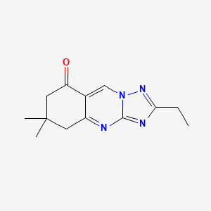 molecular formula C13H16N4O B4651142 2-ethyl-6,6-dimethyl-6,7-dihydro[1,2,4]triazolo[5,1-b]quinazolin-8(5H)-one 