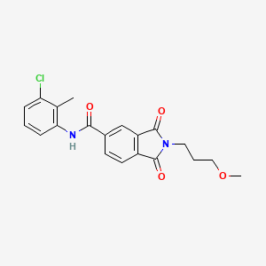 molecular formula C20H19ClN2O4 B4651143 N-(3-chloro-2-methylphenyl)-2-(3-methoxypropyl)-1,3-dioxo-5-isoindolinecarboxamide 