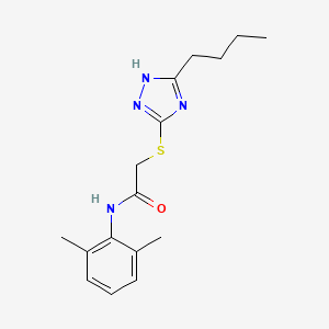 molecular formula C16H22N4OS B4651174 2-[(5-butyl-4H-1,2,4-triazol-3-yl)thio]-N-(2,6-dimethylphenyl)acetamide 