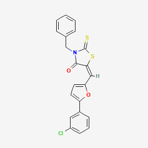 3-benzyl-5-{[5-(3-chlorophenyl)-2-furyl]methylene}-2-thioxo-1,3-thiazolidin-4-one