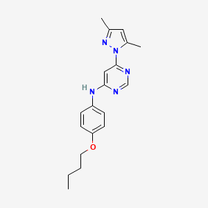 molecular formula C19H23N5O B4651234 N-(4-butoxyphenyl)-6-(3,5-dimethyl-1H-pyrazol-1-yl)-4-pyrimidinamine 
