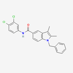 molecular formula C24H20Cl2N2O B4651255 1-benzyl-N-(3,4-dichlorophenyl)-2,3-dimethyl-1H-indole-5-carboxamide 