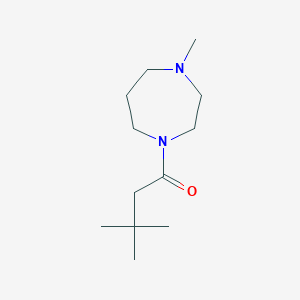 molecular formula C12H24N2O B4651282 1-(3,3-dimethylbutanoyl)-4-methyl-1,4-diazepane 